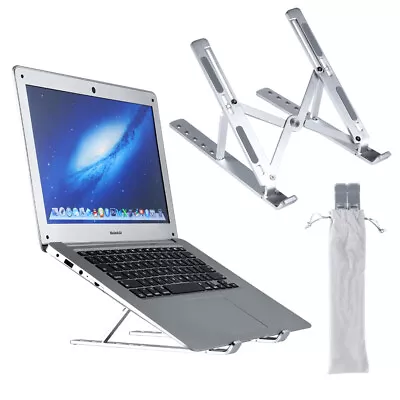 Portable Adjustable Laptop Stand Tablet Holder Desk Riser For Notebook Mac Book • £8.99