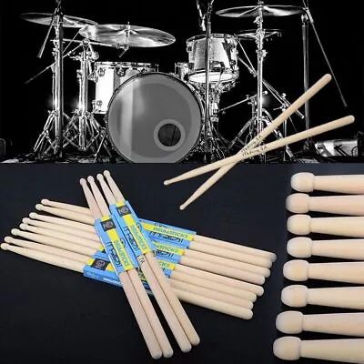 5A/7A Musical Instrument Plastic Drum Sticks Percussion Tool Wood Drumsticks • $12.75