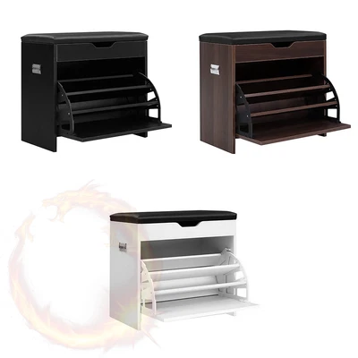 $67.65 • Buy Artiss Shoe Cabinet Bench Shoes Organiser Storage Rack Cupboard 15 Pairs 
