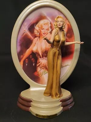 Marilyn Monroe Figurine Plate Bradford Exchange Diamonds Pearls All Glitters COA • $125