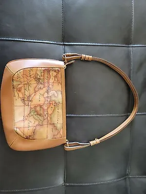 $150 • Buy New Alviero Martini World Map Geo Classic Shoulder Bag . Some Marks On Outside