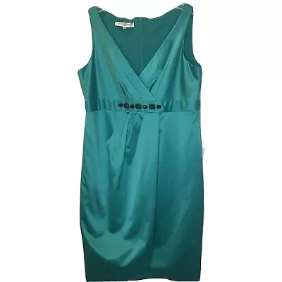 Evan Picone Womens Dress Size 16 Green Empire Waist Formal Lined • $19