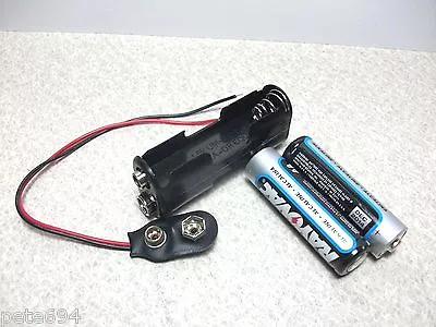 3.0 Volt DC  AA Battery Holder W Snap Connector B8 • $2.58