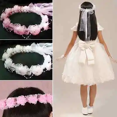 £13.74 • Buy Children Hairband Bow Headband Flowers Crown Girl Communion Flower Children