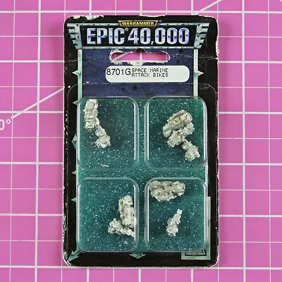 Epic 40K Space Marine Attack Bikes NIB Metal - OOP - Warhammer Armageddon Bike • $39.95