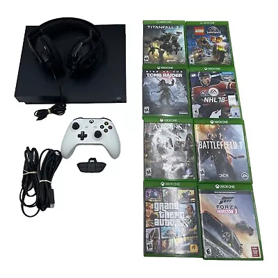 Microsoft Xbox One X 1TB Home Console - Black 1787 Bundles 8 Games • $199.95
