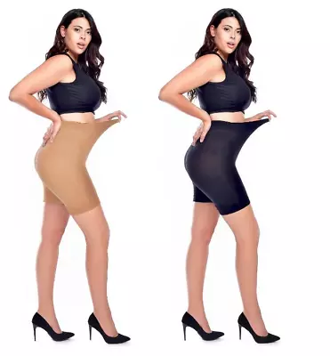 Pamela Mann | 90 Denier Curvy Super Stretch Anti Chafing Shorts Plus Size XL-5XL • $14.30