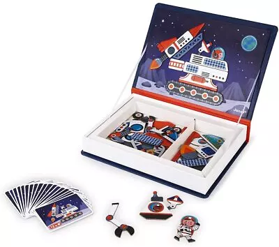 Janod J02589 Magneti'Book Universe / Cosmos - 70-Piece Educational Magnetic Game • £17.95