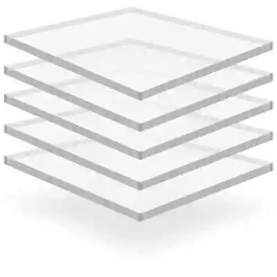 Clear Acrylic Perspex Glass Sheet Cut To Any Size Plastic Panels Many Sizes  • £3.94