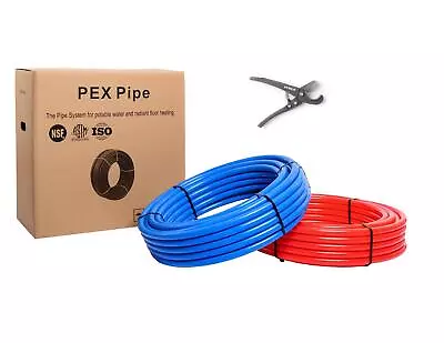 1/2 Inch 2 X100 Ft Pex-b Pipe/Tubing (NSF Certified) Blue & Red 200 Ft Length... • $70.85