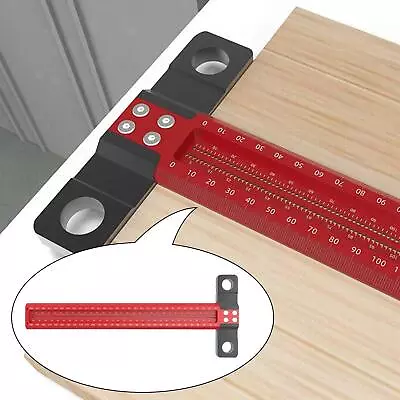 Woodworking Scriber T Square Ruler Precision Scale Rule Measuring Tool • £23.14