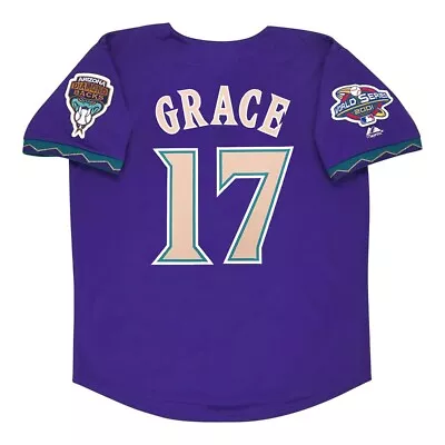 Mark Grace Arizona Diamondbacks 2001 World Series Alt Purple Men's Jersey • $159.99