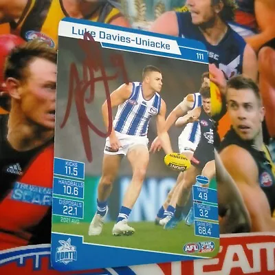 $9.99 • Buy Luke Davies-Uniacke Signed AFL Card North Melbourne Kangaroos Signed AFL Card