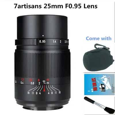 7artisans 25mm F0.95 Large Aperture Lens For Fuji Fujifilm X-T3 XF Mount Camera • £299.99