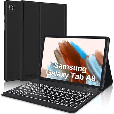 Backlit Keyboard Case For Samsung Galaxy Tab A8 10.5  SM-X200 X205 X207 Tablet • $43.69