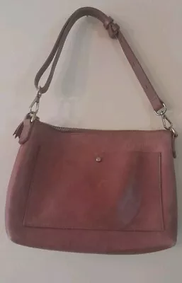 Vtg Madewell Shoulder Bag Brown Leather Purse Boho Distressed  • $23.99