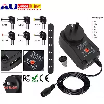 Universal AC/DC 3-12V Variable Power Supply Adapter Adjustable Plug-in Charger • $27.99