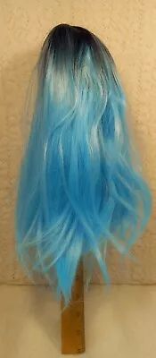 🔥 HOT NEW WIG 😍Mermaid BLUE BLACK Fade 12 18  Long Lace Front Shoulder Length  • $15