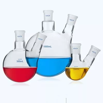 5ml - 1000ml 1-4 Necks Round Bottom Boiling Flask With Standard Outer Joints Ca • $65.27