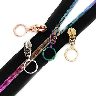 £2.30 • Buy O Shape Zipper Pulls For #5 Nylon Continuous Zip - Zip Sliders Runners Fastener