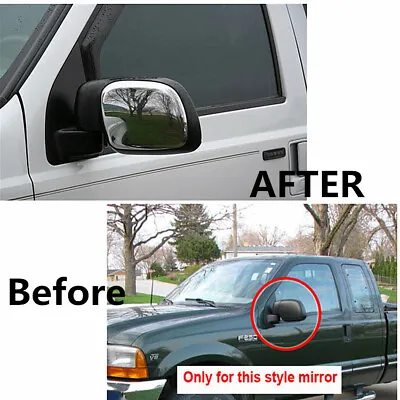 For 99-07 Ford F250 F350Excursion Chrome Side Door Mirror Covers SDSide Half Cap • $19.50