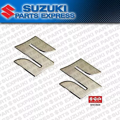 (2) New Oem Suzuki  S  Emblem Tank Decals Chrome Gsxr 600 750 1000 68111-18g20 • $51.08