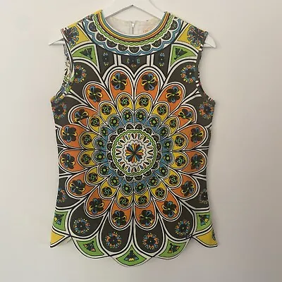 Vintage Mr Dino Shirt Top Hippie Made In Miami USA 1960 1970 Size 10 Psychedelic • $48.26