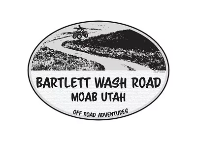 ATV UTV Rides Bartlett Wash Road Moab Utah 5x3.5 Inch Sticker Decal • $5.99