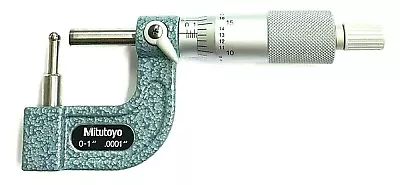 0-1  Tube Micrometer .0001  Grad Carbide Faces Raachet Thimble Mitutoyo #115-313 • $139.50