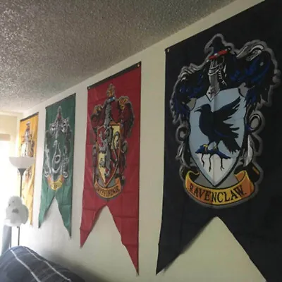 $5.49 • Buy Harry Potter Magic Four Hogwarts Colleges Pattern House Banner Flag Decorative