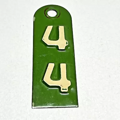 Vintage Car Auto Vehicle Registration License Plate Tag 1944 Green Metal • $24.99