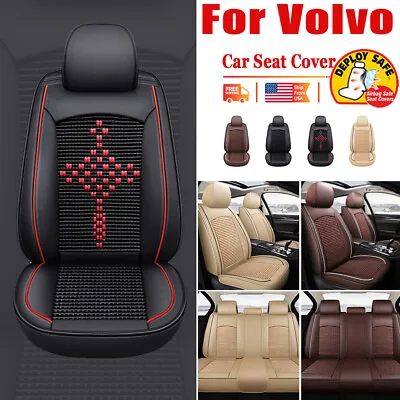 Synthetic Leather Car Seat Covers For Volvo Full Set/2 Front Cushions Protectors • $145.99