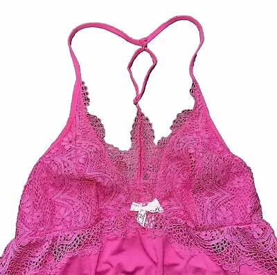 Victoria Secret Pink Slip Dress Lingerie Size Medium Padded Cup Babydoll Cami • $35