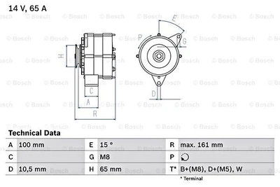 $304.31 • Buy BOSCH Alternator 14V For VW SEAT Golf Mk2 Van Jetta II Mk Passat Box 0986034990