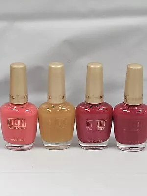 MILANI Neon Nail Polish Lacquer Color # 47 Cherry Pie .45 Oz Ea 4 Pcs Mixed Lot • $13.99