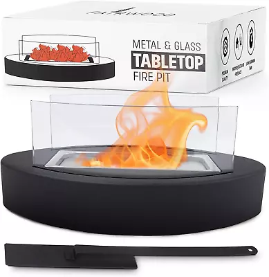 Indoor Outdoor Portable Tabletop Fire Pit - Smokeless Tabletop Fireplace With St • $30.99