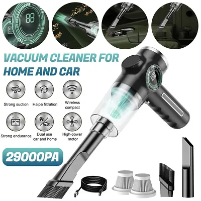 29000Pa Car Vacuum Cleaner Wet & Dry Portable Car Home Cordless 120W • $17.99