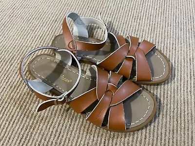 Salt Water Tan (Brown)  Leather Sandals Woman Size 6 • $80