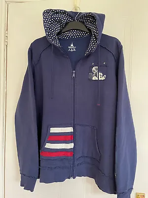 Disney Parks Walt Disney World Navy Blue Mickey Mouse Full Zip Hoodie + Pockets • £14.99