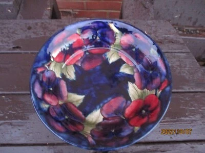 £235 • Buy Moorcroft Pottery  Larger Dish - Bowl  In The Pansy Pattern