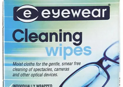 £2.35 • Buy 10 Eyewear Cleaning Wipes For Spectacle Lens & Sunglasses Camera & Video Lens