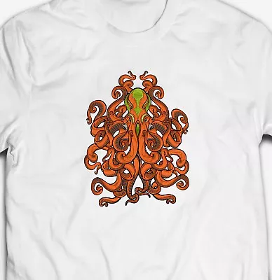 $18.67 • Buy Alien Octopus Squid Cthulhu Kraken 100% Cotton Premium Unisex Mens White T-shirt