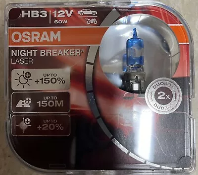 HB3 9005 OSRAM Night Breaker Laser (NBL) Halogen Headlight Bulbs 9005NL DOT • $30