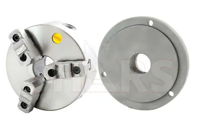 6  3 Jaw Reversible Jaw Self Center Lathe Chuck +2-1/4“-8 Back Plate TIR Cert L[ • $184.90