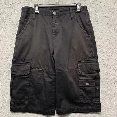 $24.95 • Buy Blue Marithe Francois Girbaud Mens Shorts Size 34 Biker Cargo Relaxed Fit Black