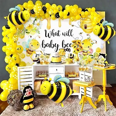 Birthday Festival Gender Reveal Bee Balloon Garland Arch Kit Party Decorations • £12.11