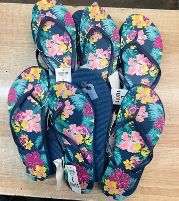 Lot Of 6 Mossimo NWT Floral Multicolored Flip Flops CHOOSE SIZE • $16.99