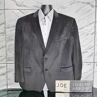 Joseph Abboud Blazer Sport Coat Mens 50R Charcoal Suede Double Vented • $50