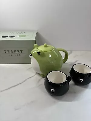 Sun Art Cute Dish Tea Pot Cup Set Frog Parent And Child Cute Tableware Kawaii • £43.65