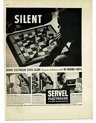 1937 Servel Electrolux Gas Refrigerator Chessboard Chess Game Vintage Print Ad • $8.95